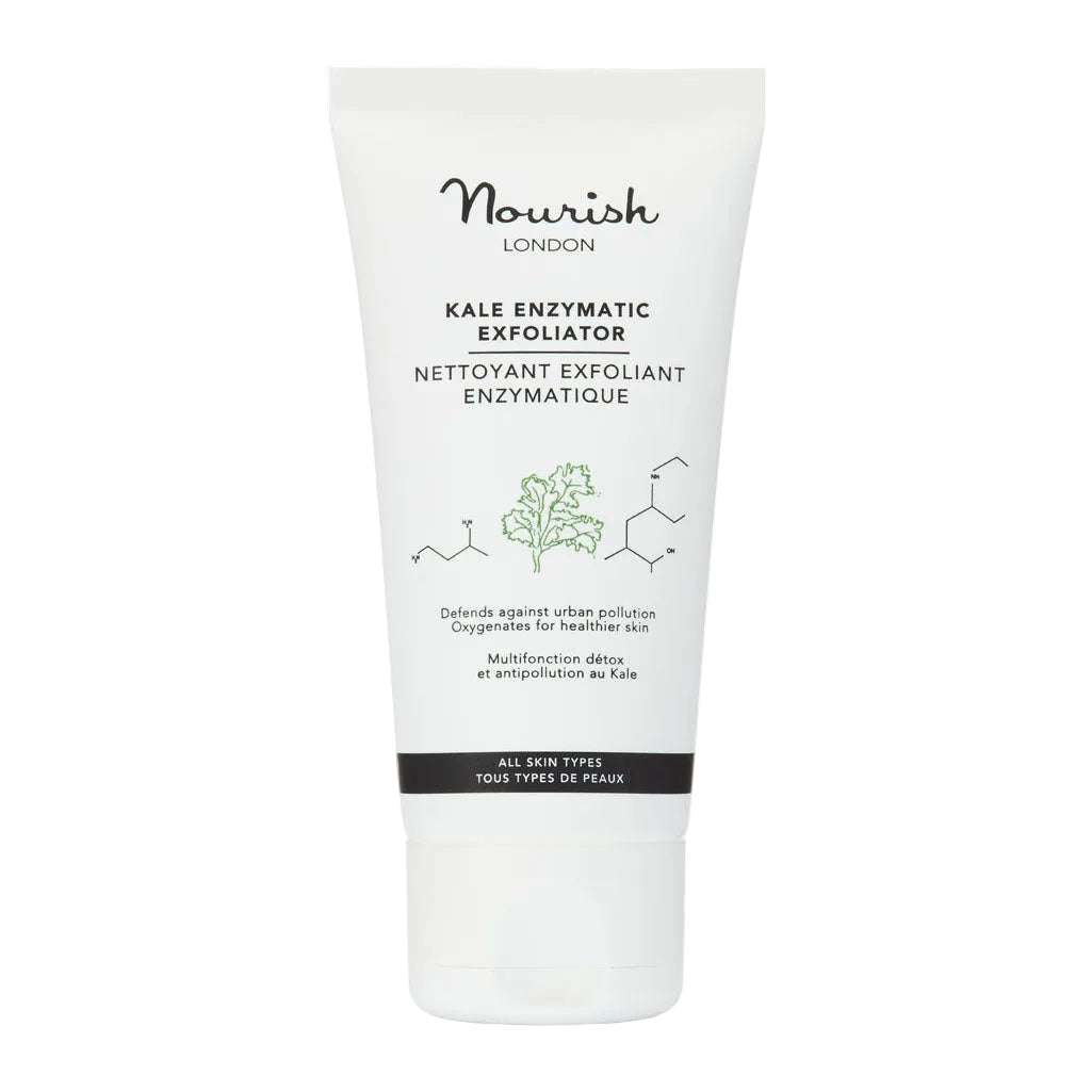 Nourish London Kale Enzymatic Exfoliator Award Winning Skincare: Winner Best Exfoliator for Age Defying Beauty Awards 2019, Bronze Award Best Facial Scrub in Green Parent Natural Beauty Awards 2018