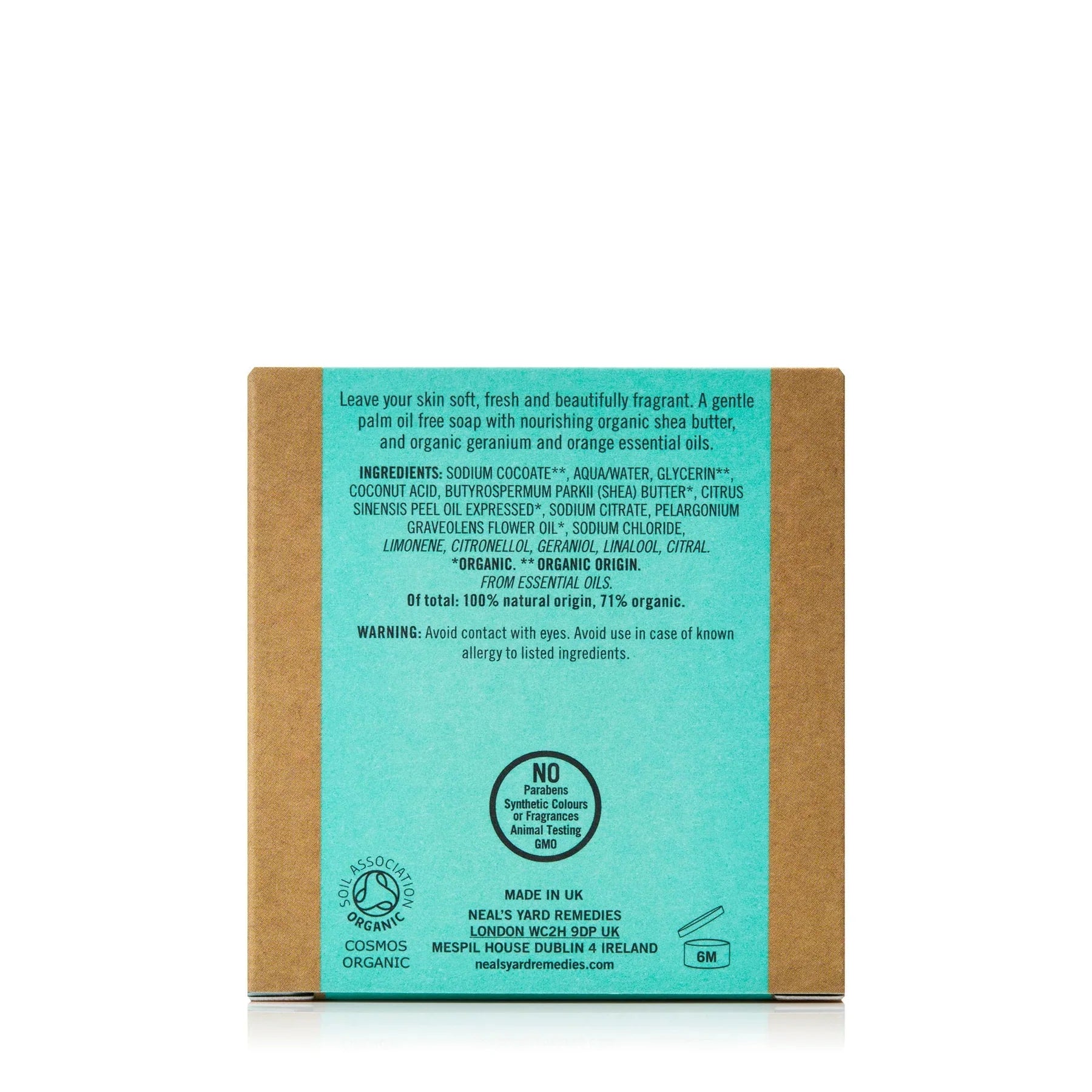 Palm-Free Soap | Geranium & Orange