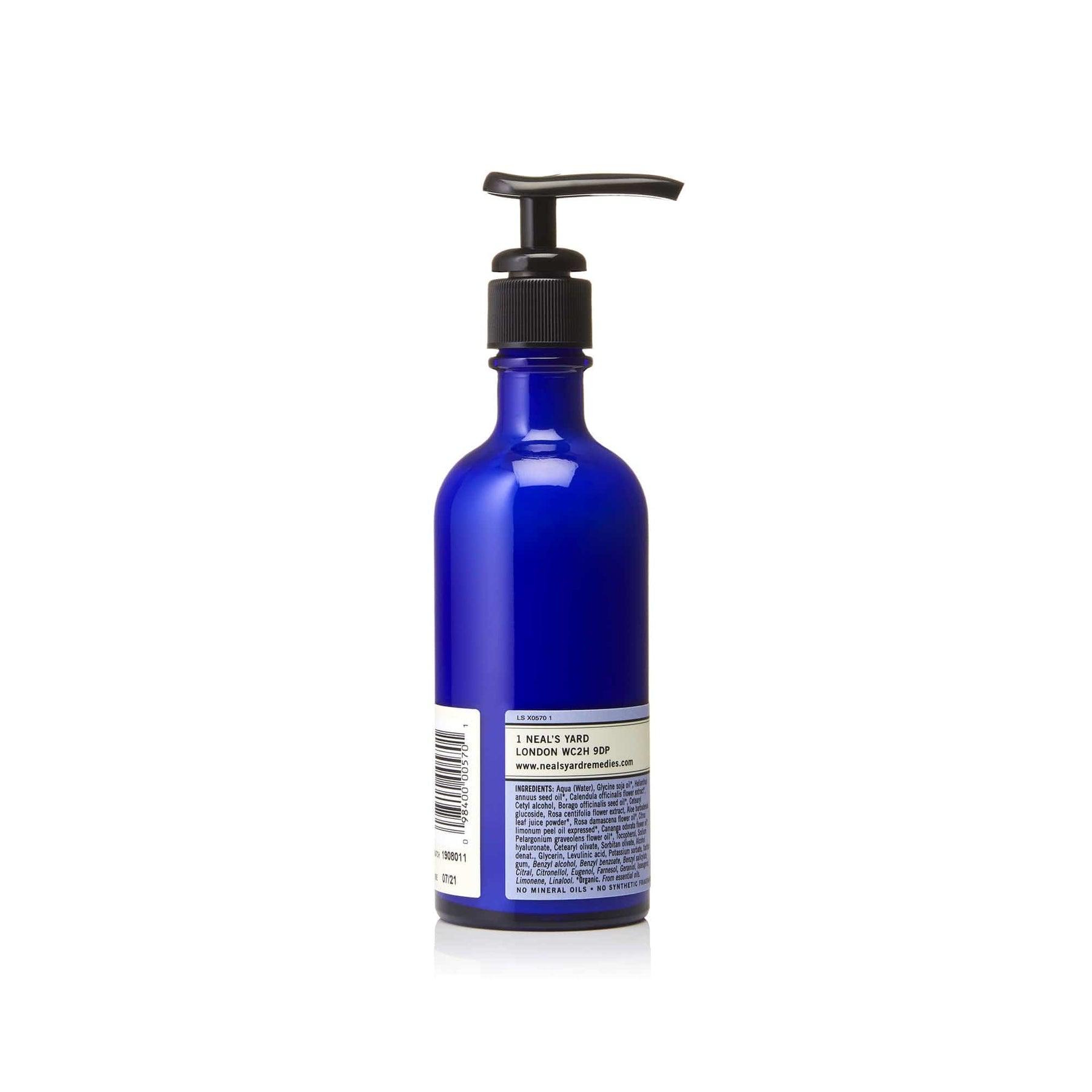 Neal's Yard Remedies Rehydrating Rose Daily Moisture back product shot on a white background