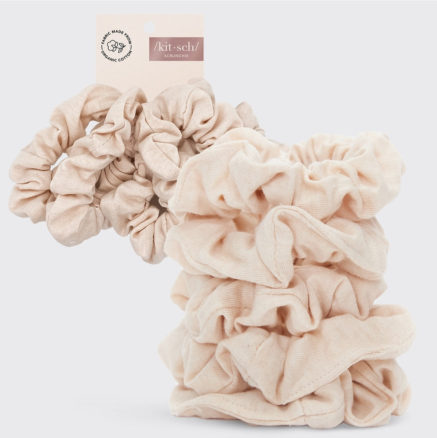 Organic Cotton Knit Scrunchies 5pc